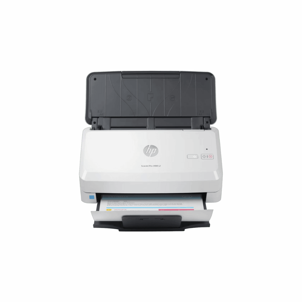 HP ScanJet Pro 2000 S2 (6FW06A) – Sheet Feed Document Scanner, 35 PPM, Duplex Scanning, 3,500 Pages/Day Duty Cycle, 1 Year Warranty - Top View